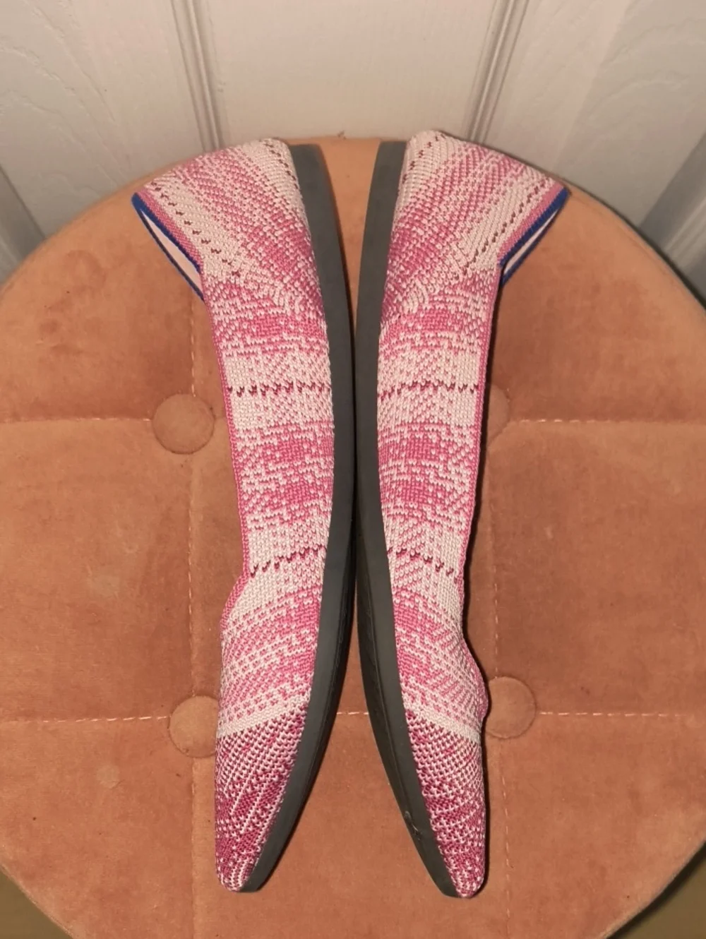 Rothy's The Point Rare Limited Edition Pink Plaid Breast Cancer Awareness Size 8